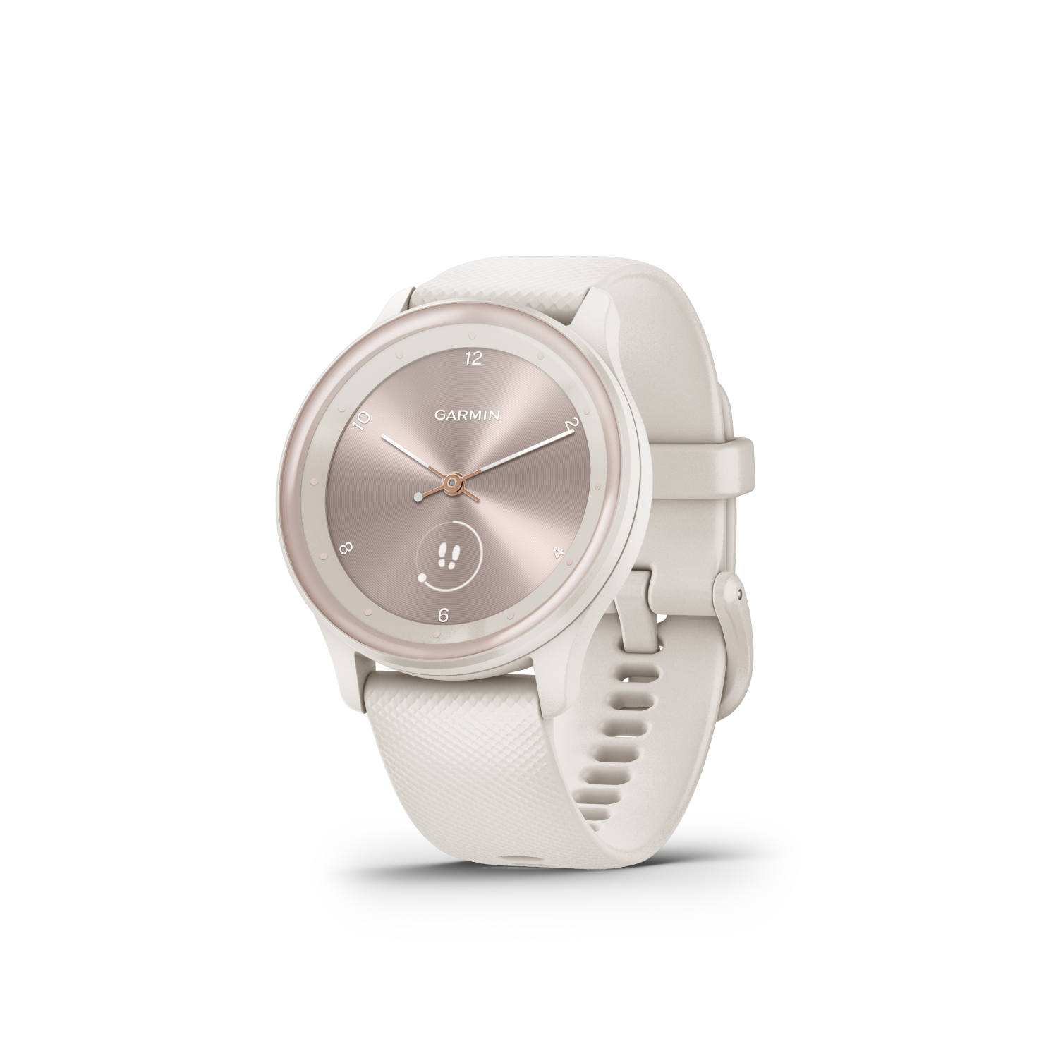 Garmin vivomove SportIvory Case and Silicone Band with Peach Gold Accents