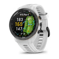 Garmin Approach S70 - 42 mm-Black/Peach Ceramic Bezel with White Silicone Band