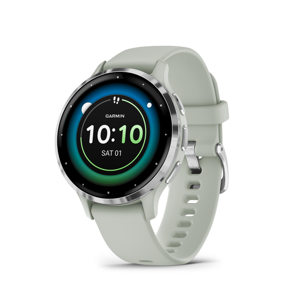 Venu 3SSilver Stainless Steel Bezel with Sage Gray
Case and Silicone Band