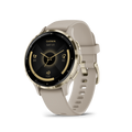 Venu 3S Soft Gold Stainless Steel Bezel  with French
Gray Case and Silicone Band