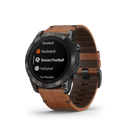 Garmin Epix Pro Gen 2 Sapphire Edition 51 mm-Carbon Gray DLC Titanium with Chestnut Leather Band