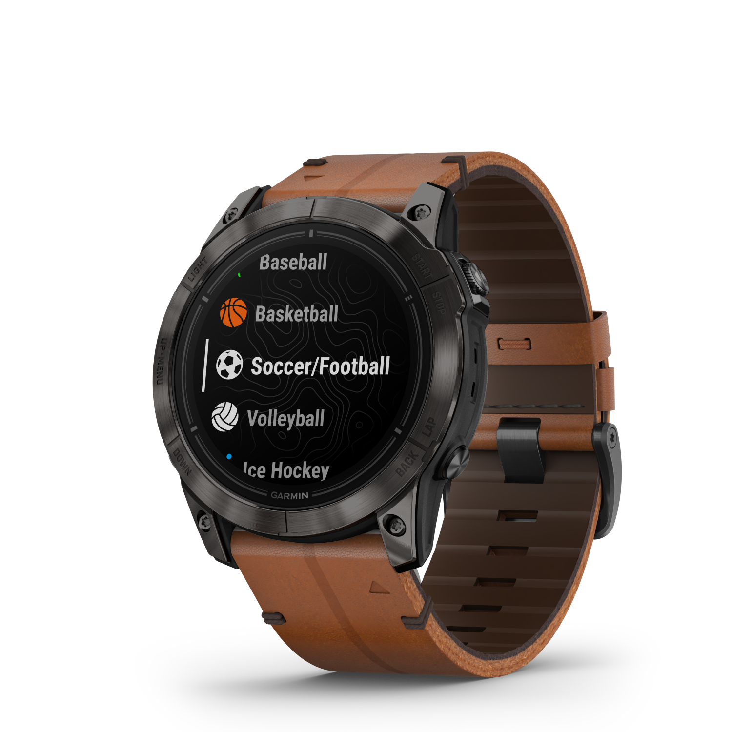 Garmin Epix Pro Gen 2 Sapphire Edition 51 mm-Carbon Gray DLC Titanium with Chestnut Leather Band
