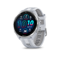 Garmin Forerunner 965Titanium Bezel Whitestone Case and Whitestone/Powder Grey Silicone Band