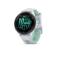 Garmin Forerunner 265SBlack Bezel with Whitestone Case and Whitestone/Neo Tropic Silicone Band
