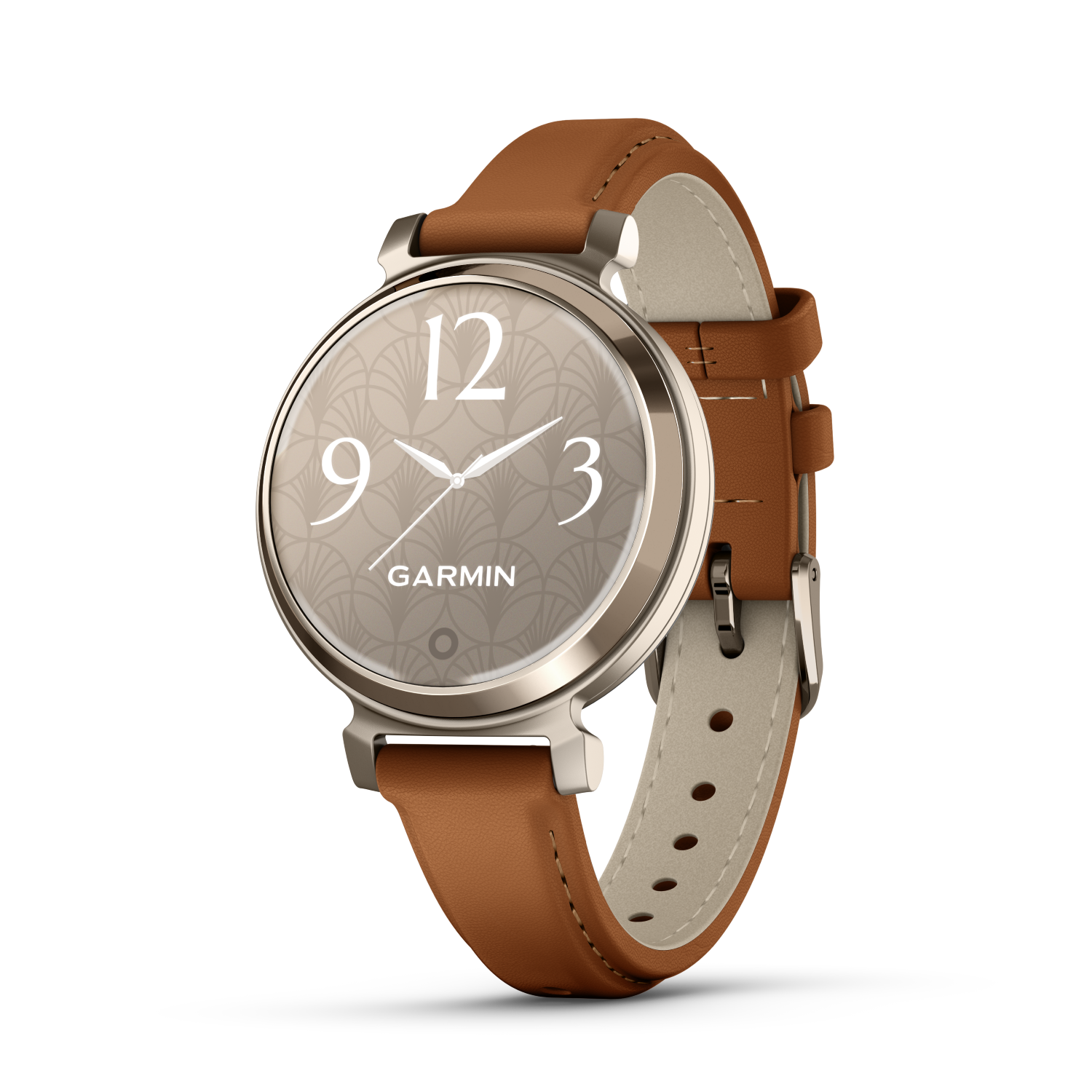 Garmin Lily 2 ClassicCream Gold with Tan Leather Band