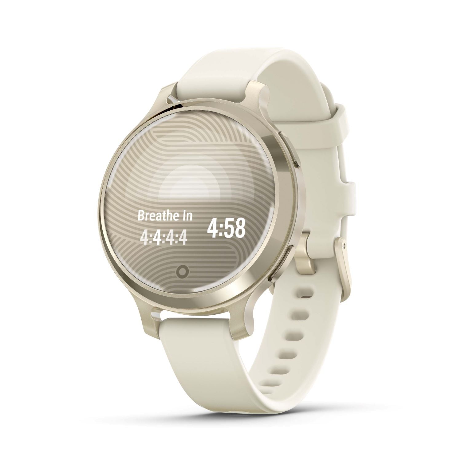 Garmin Lily 2 ActiveLunar Gold with Bone Silicone Band
