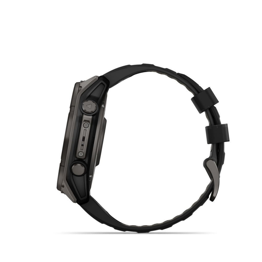 Garmin Fenix 8 – 51 mm, Solar, Sapphire- Carbon gray DLC titanium with black/pebble gray silicone band