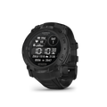 Garmin Instinct 3 – 50 mm, Solar, Tactical Edition-Black with Black Band-Slate aluminium bezel with black case and silicone band
