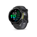 Garmin Forerunner 970Carbon Gray DLC Titanium with Black Case and 
Black/Translucent Whitestone Band