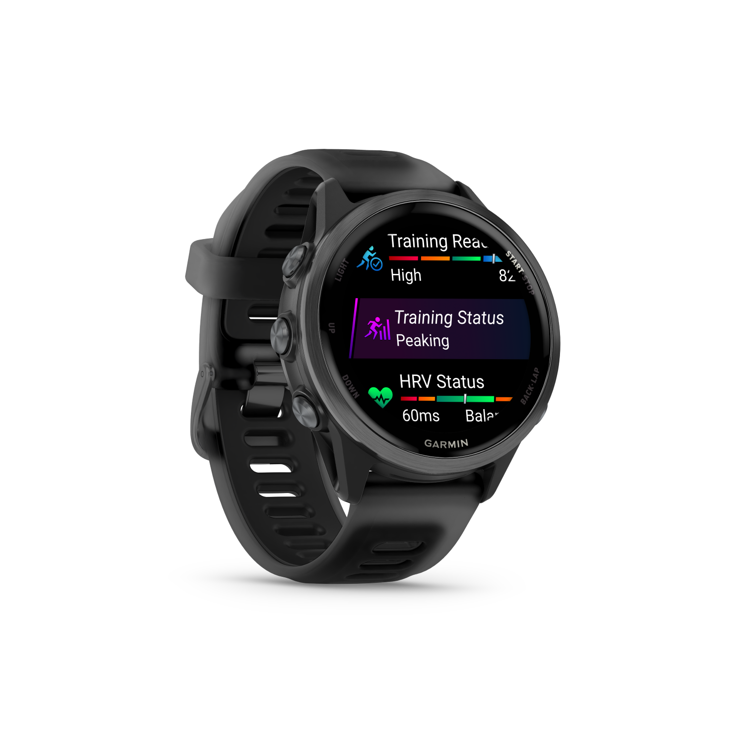 Garmin Forerunner 570 - 42MMSlate Gray Aluminium with Translucent Black/ Black 
Band