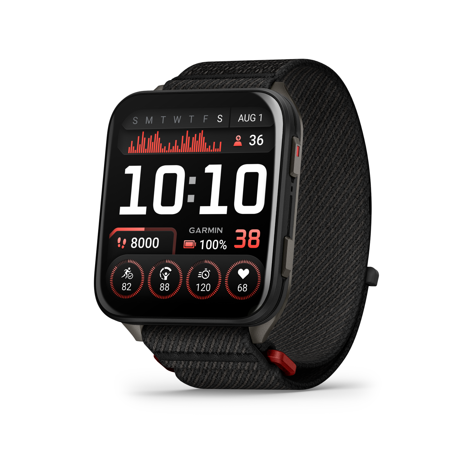 Garmin Venu X1 Premium GPS Smartwatch Black  with Slate Titanium Caseback and
Black ComfortFit Nylon Band