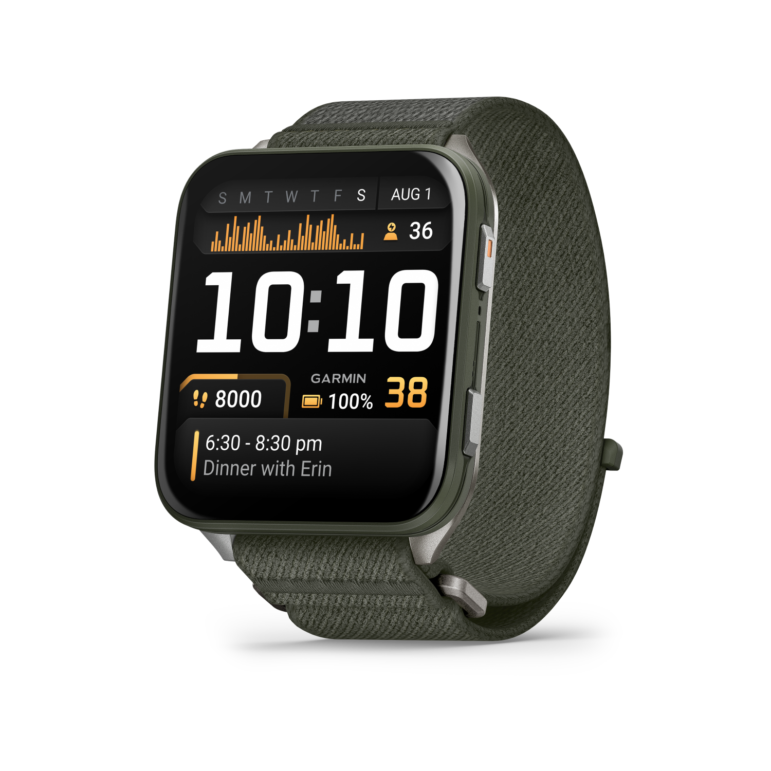 Garmin  Venu X1 Premium GPS Smartwatch Moss with Titanium Caseback and Moss
ComfortFit Nylon Band