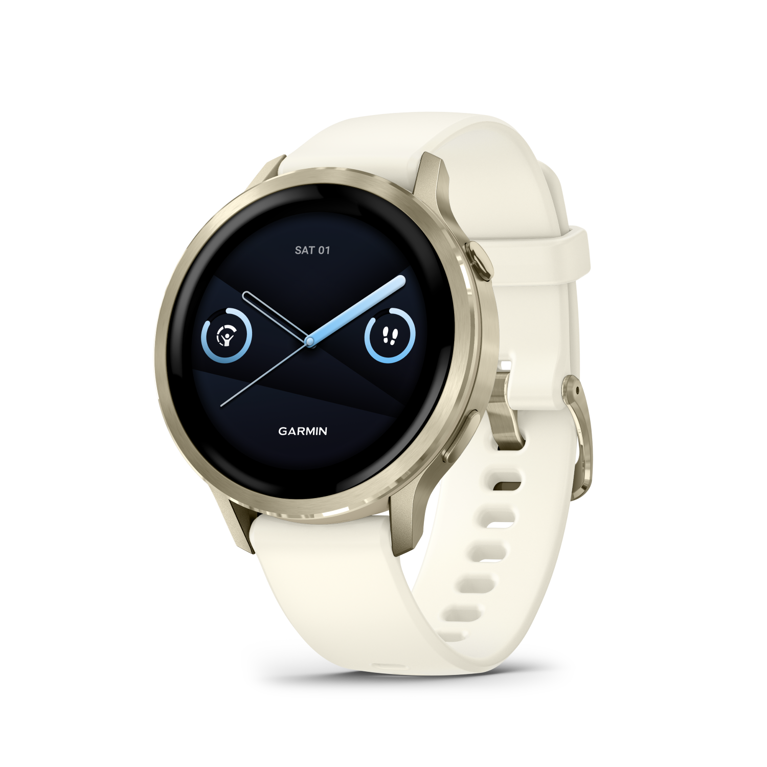 Garmin Venu 4 - 41 mm Lunar Gold with Bone Silicone Band