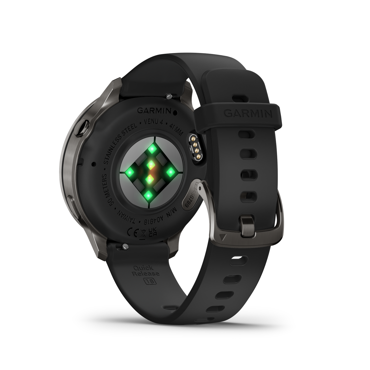 Garmin Venu 4 - 45 mmSlate with Black Silicone Band