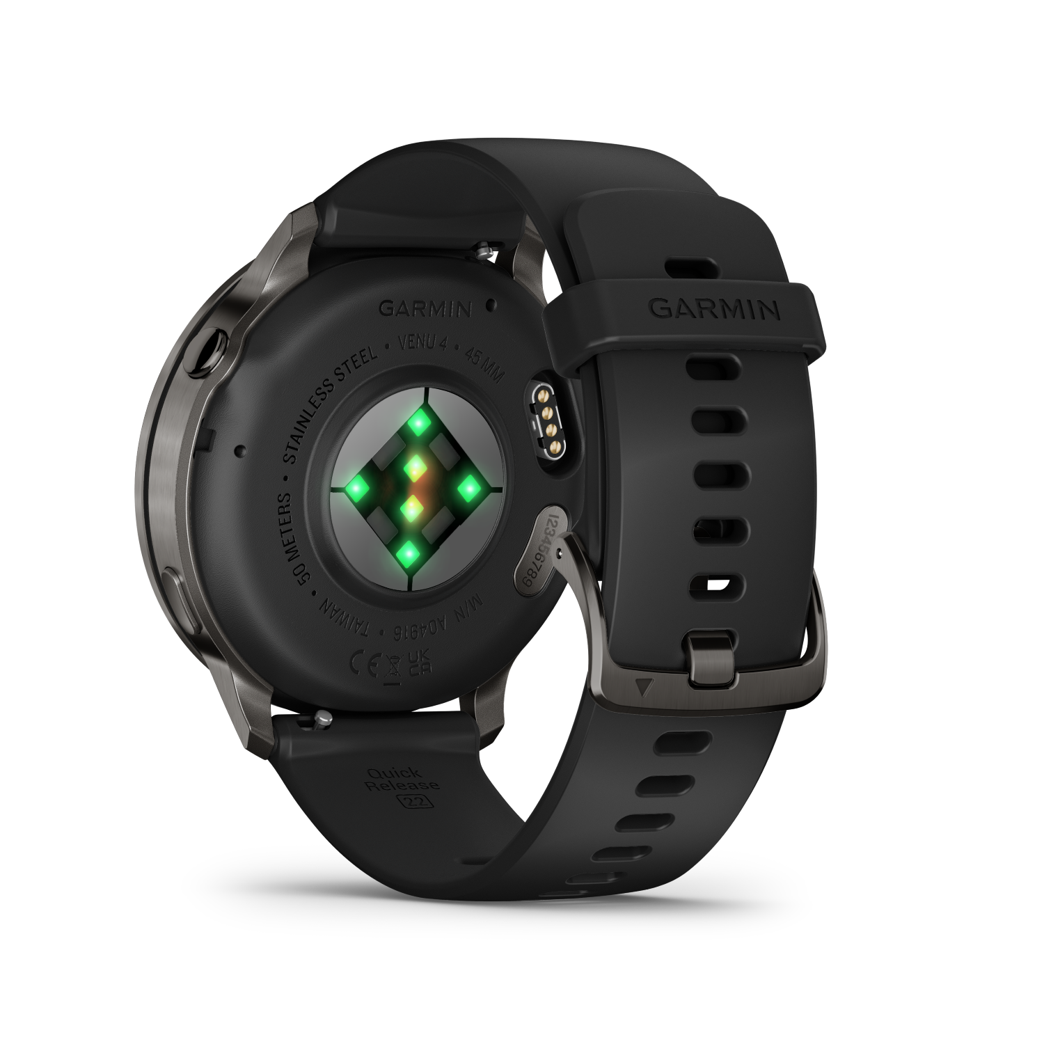 Garmin Venu 4 - 41 mm Slate with Black Silicone Band
