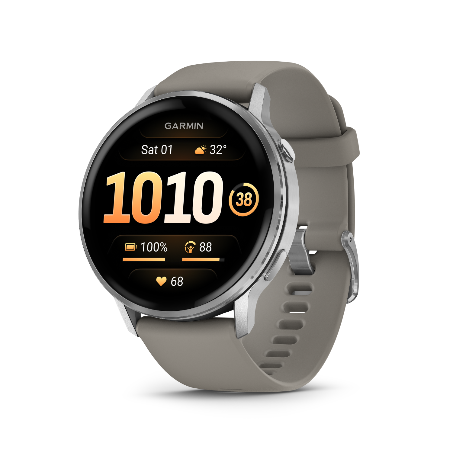 Garmin Venu 4 - 45 mmSilver with Silver Gray Silicone Band