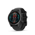 Garmin Fenix E - 47 mm, Amoled- Slate grey steel with Black silicone band