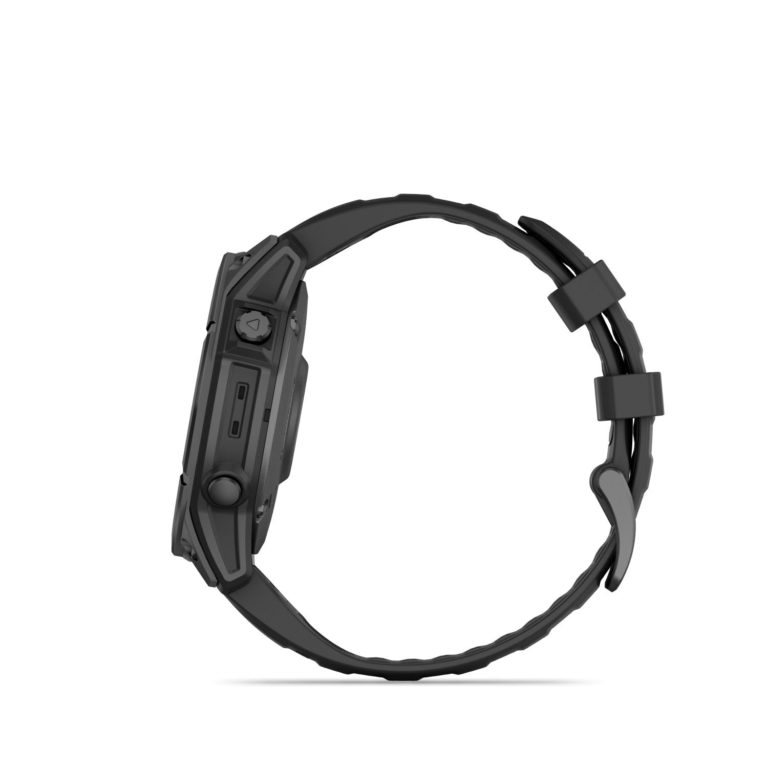 Garmin Fenix E - 47 mm, Amoled- Slate grey steel with Black silicone band