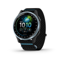 Garmin Approach J1-Cloud blue aluminium bezel with Black/azure ComfortFit fabric band