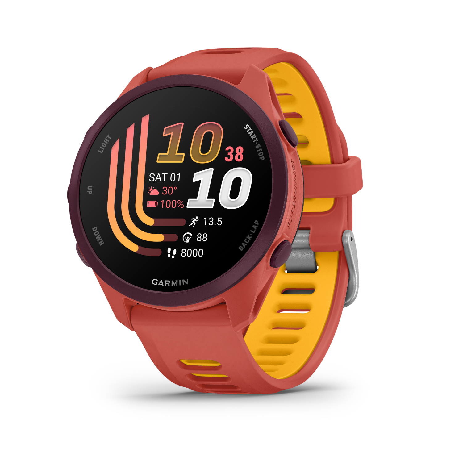Garmin Forerunner 170 Music GPSRed Pink with Red Pink/Mango Band